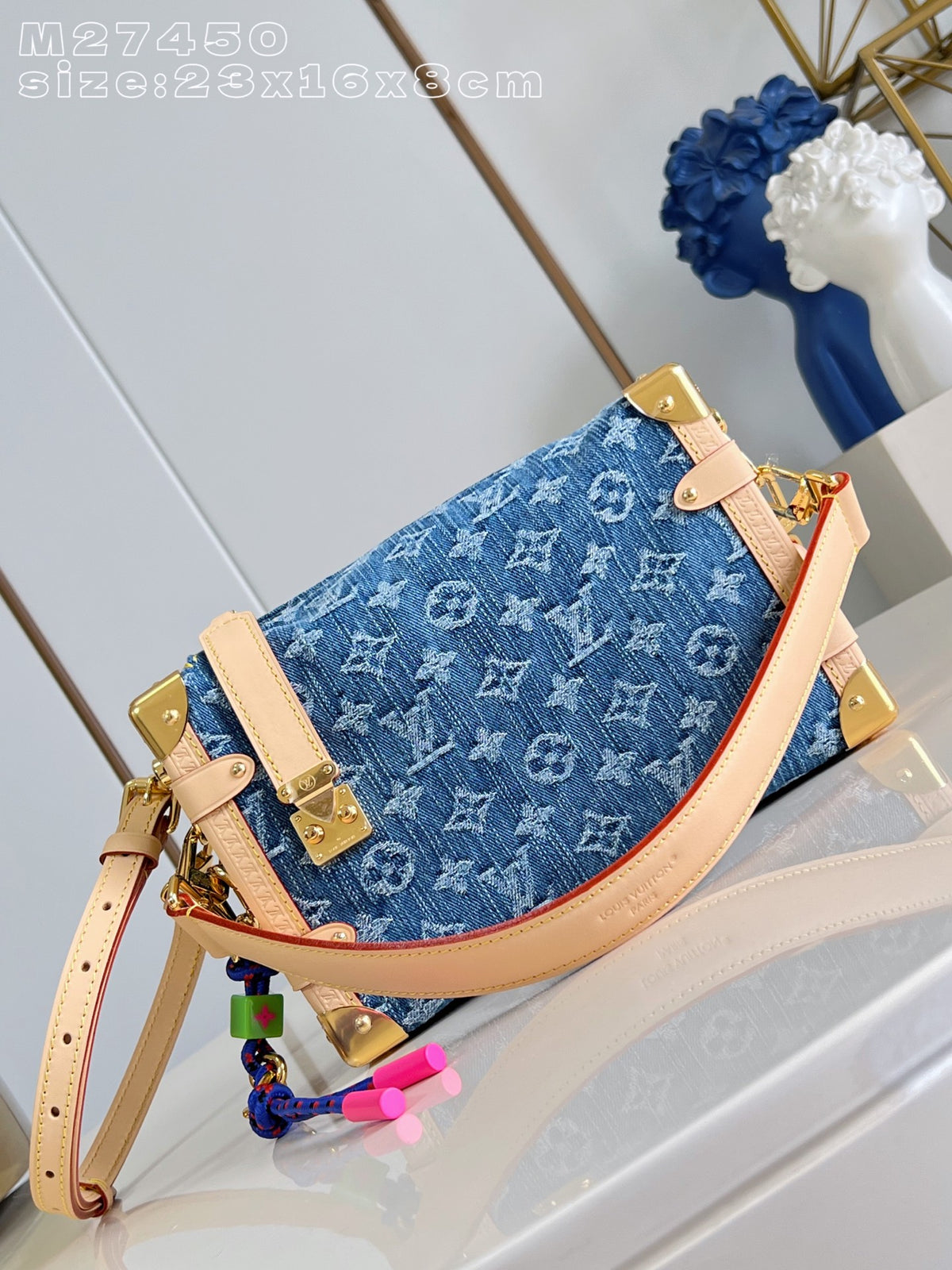 LV Side Trunk MM Monogram Denim